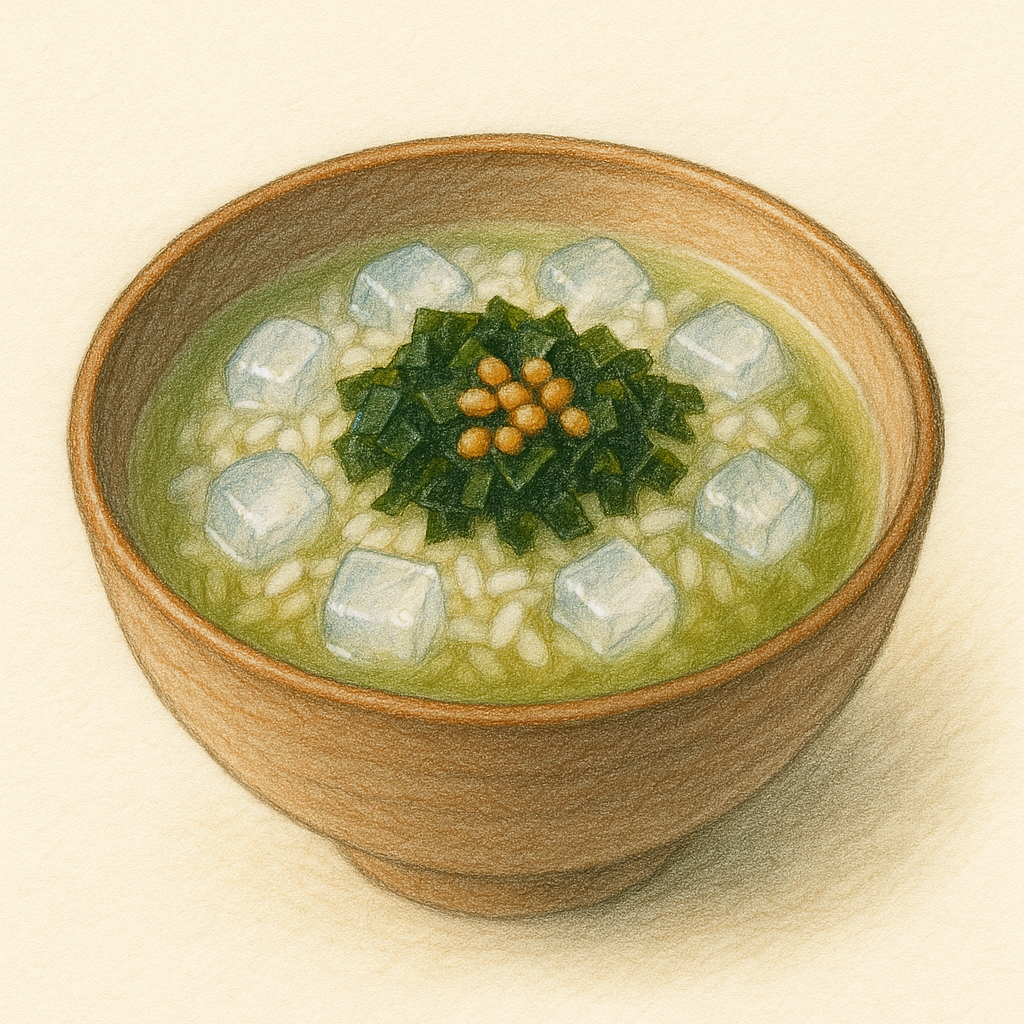 冷たいお茶漬け