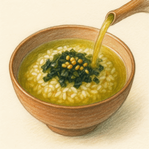玄米茶のお茶漬け